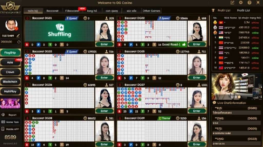 Hình thức livestream minh bạch, chơi như sòng casino ngoài đời