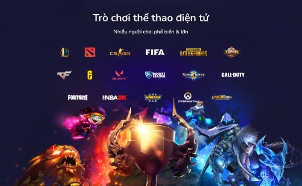 Nhà cái cung cấp đầy đủ các thể loại trò chơi thể thao điện tử hot hít